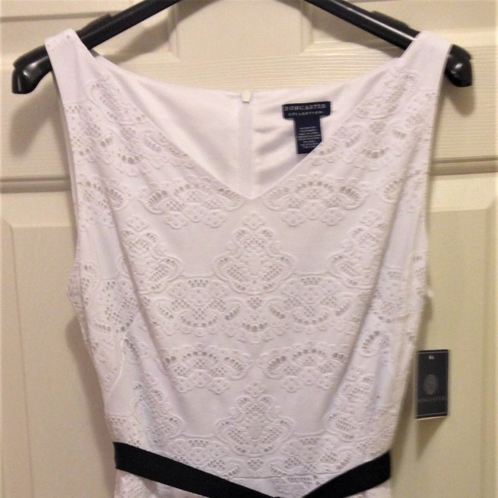 NWT Tanner Doncaster White Eyelet Lace Dress 10P